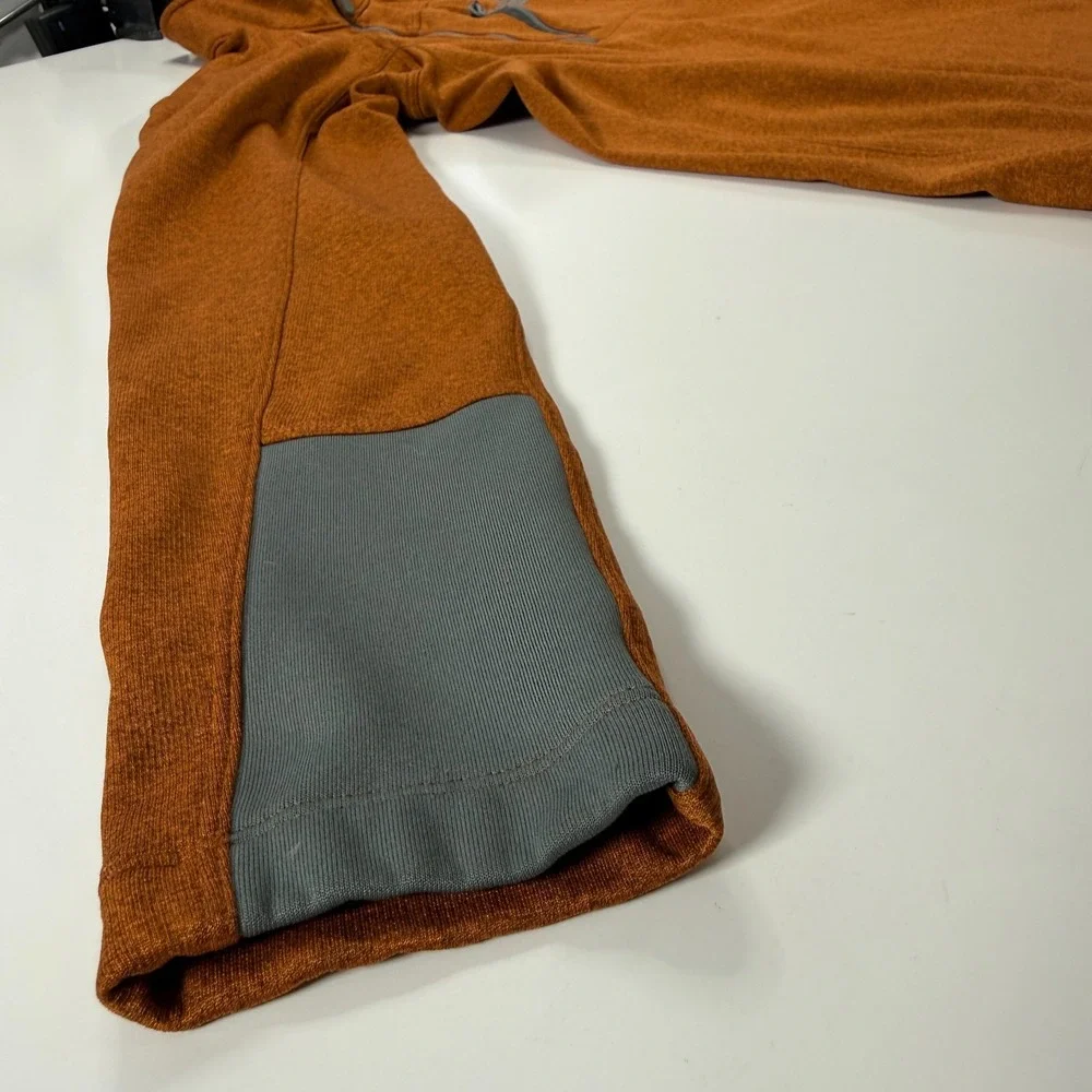 NORTH FACE 1/4 Zip Pullover‎ Smooth Face Fleece Sweatshirt Mens Small Orange